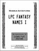 LPC Fantasy Names I