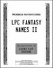 LPC Fantasy Names II