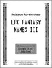 A Trio of LPC Names
