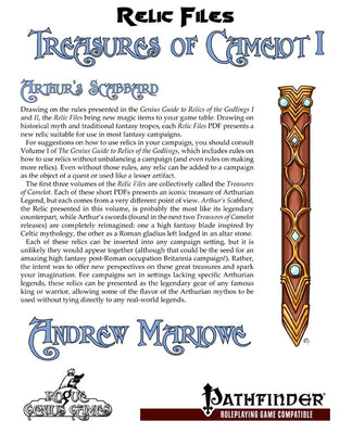 Relic Files: Treasures of Camelot I