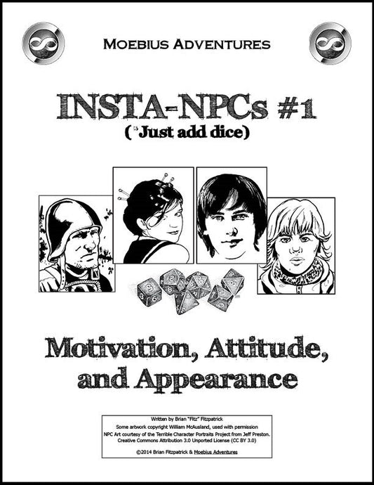 Insta-NPCs #1: Motivation, Attitude, and Appearance