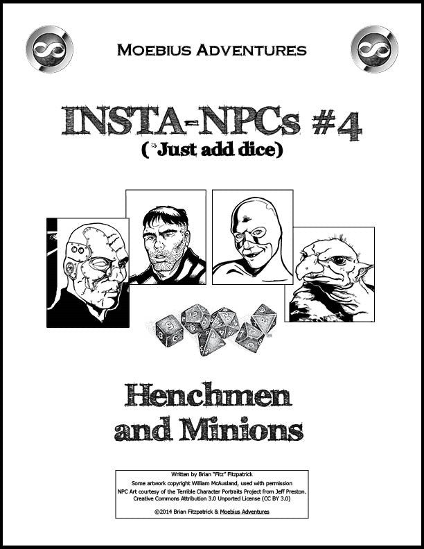 Insta-NPCs #4: Henchmen and Minions
