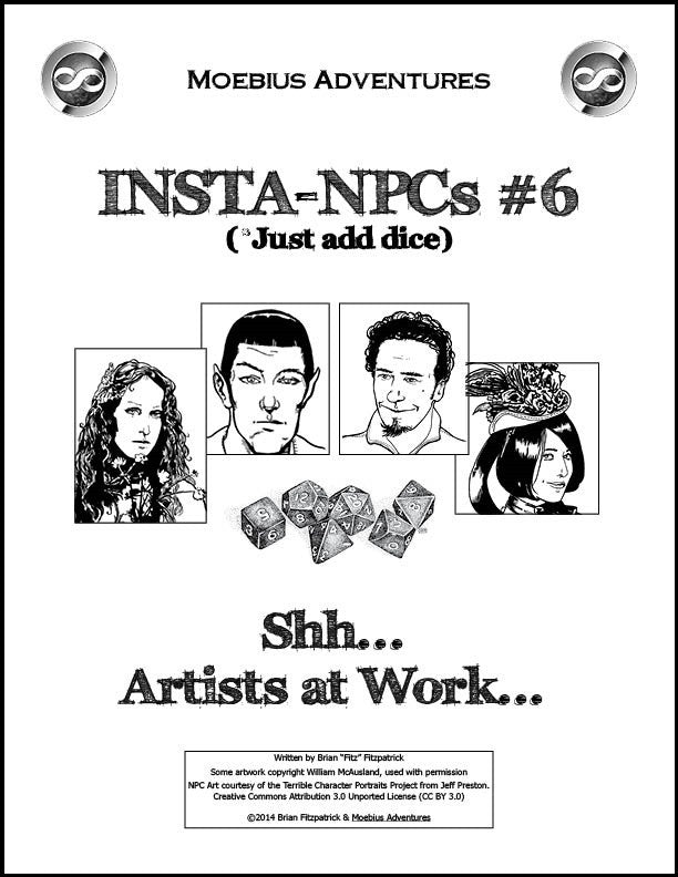 Insta-NPCs #6: Shh... Artists at Work...