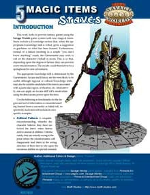 5 Magic Items: Staves