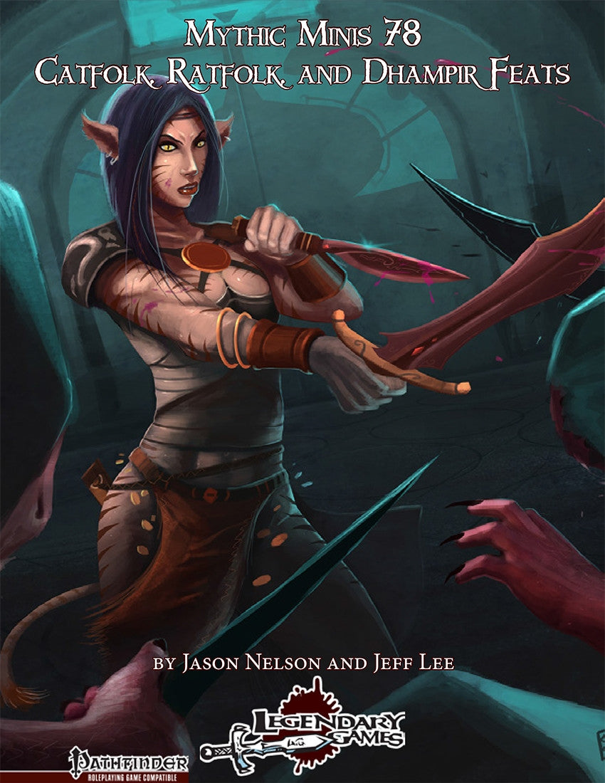 Mythic Minis 78: Catfolk, Ratfolk, and Dhampir Feats