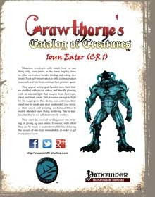 Crawthorne's Catalog of Creatures Ioun Eater for Pathfinder