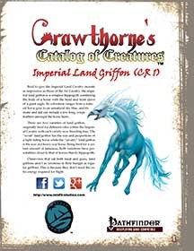 Crawthorne's Catalog of Creatures Imperial Land Griffon for Pathfinder