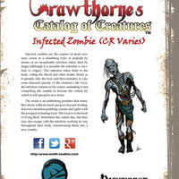 Crawthorne's Catalog of Creatures Infected Zombie for Pathfinder