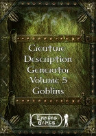 Creature Description Generator Volume 5 - Goblins