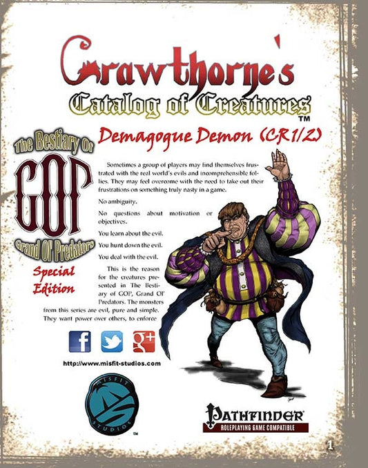 Crawthorne's Catalog of Creatures: Demagogue Demon a.k.a. Tr'ump