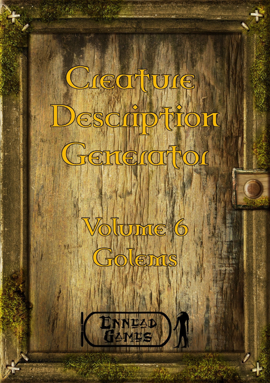 Creature Description Generator 6 - Golems