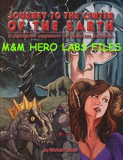Journey to the Center of the Earth Mutants & Masterminds Hero Lab Character Pack