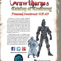 Crawthorne's Catalog of Creatures: Possessed Construct