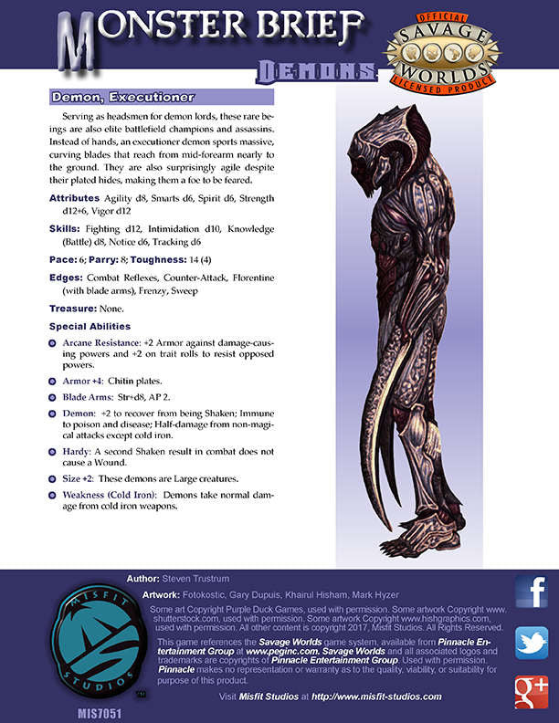 Monster Brief: Demons