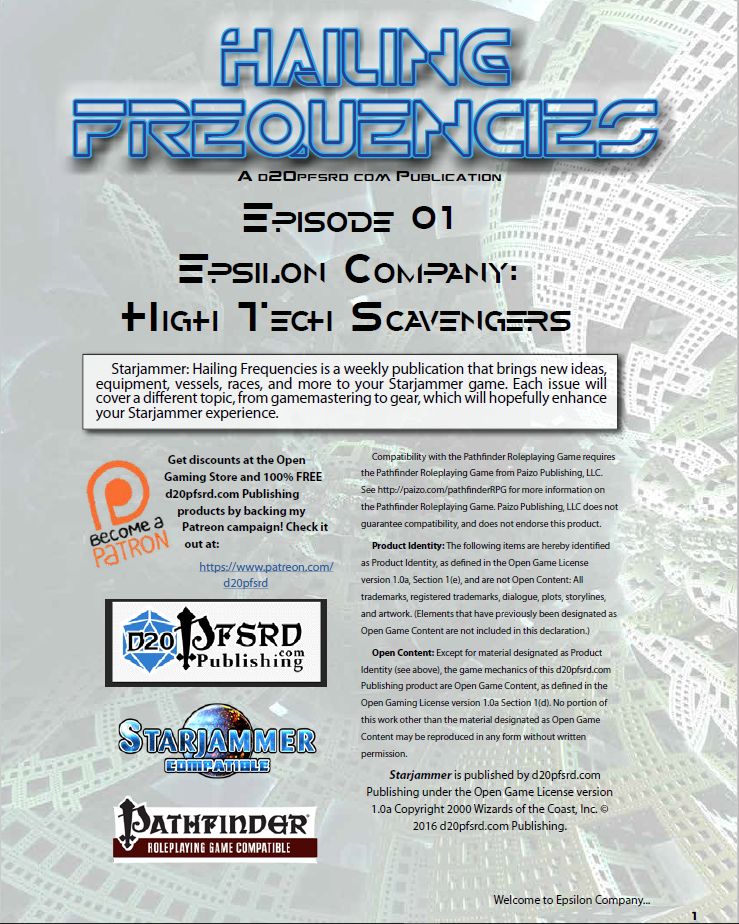 Hailing Frequencies - Episode 01 - Welcome to Epsilon Company