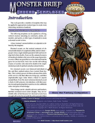 Monster Brief: Undead Templates