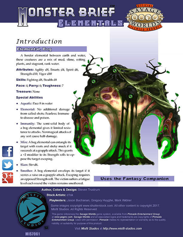 Monster Brief: Elementals