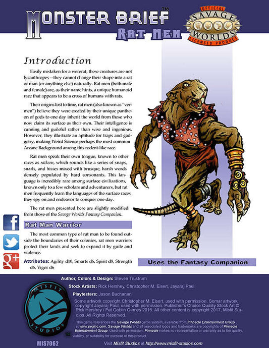Monster Brief: Rat Men