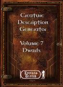 Creature Description Generator Volume 7 - Dwarf