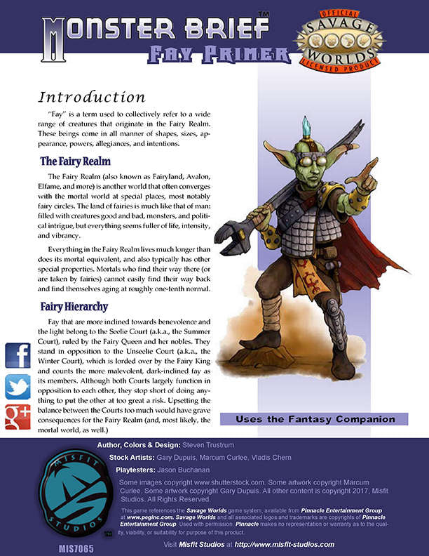 Monster Brief: Fay Primer