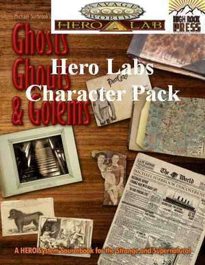 Ghosts Ghouls and Golems Savage Worlds Hero Lab Character Pack