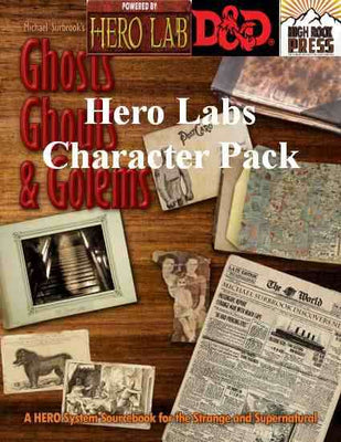Ghosts Ghouls and Golems Dungeons & Dragons 5th Edition Hero Lab Character Pack