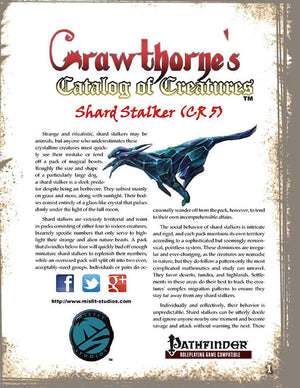 Crawthorne's Catalog of Creatures: Shard Stalker