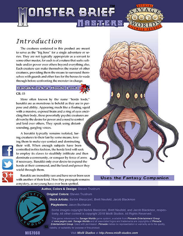 Monster Brief: Masters