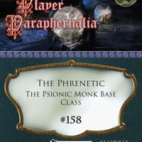 Player Paraphernalia #158 The Phrenetic, The Psionic Monk Base Class