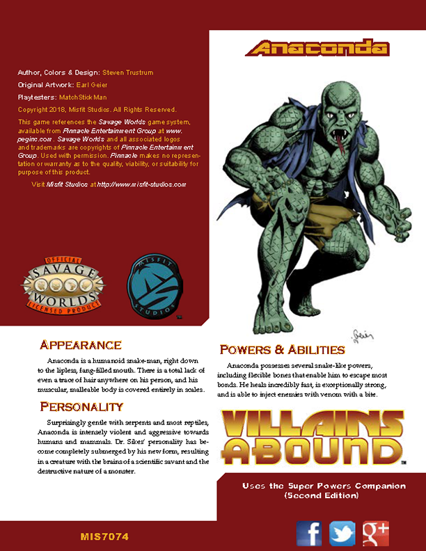 Villains Abound: Anaconda