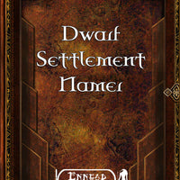 Dwarf Settlement Namer