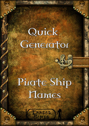 Quick Generator Pirate Ship Names