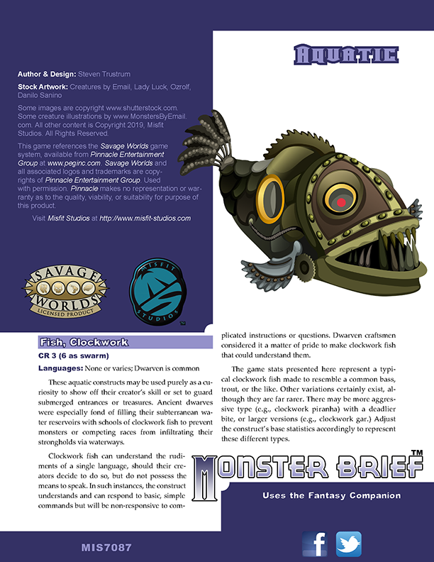 Monster Brief: Aquatic
