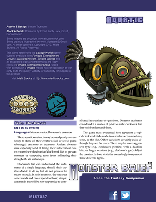 Monster Brief: Aquatic