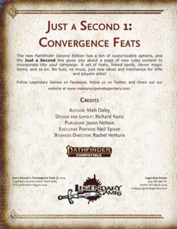Just a Second #1: Convergence Feats