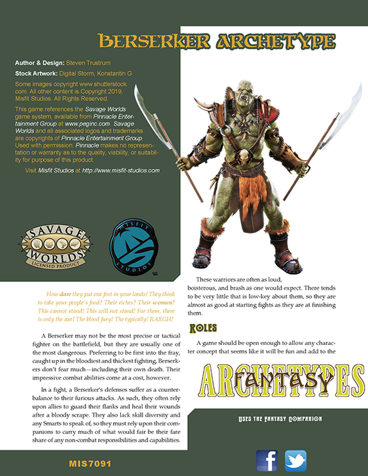 Fantasy Archetypes: Berserker