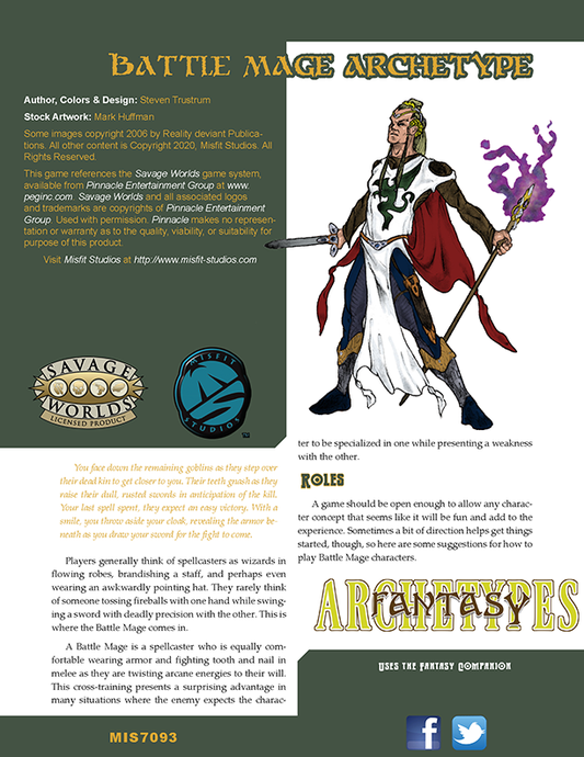 Fantasy Archetypes: Battle Mage