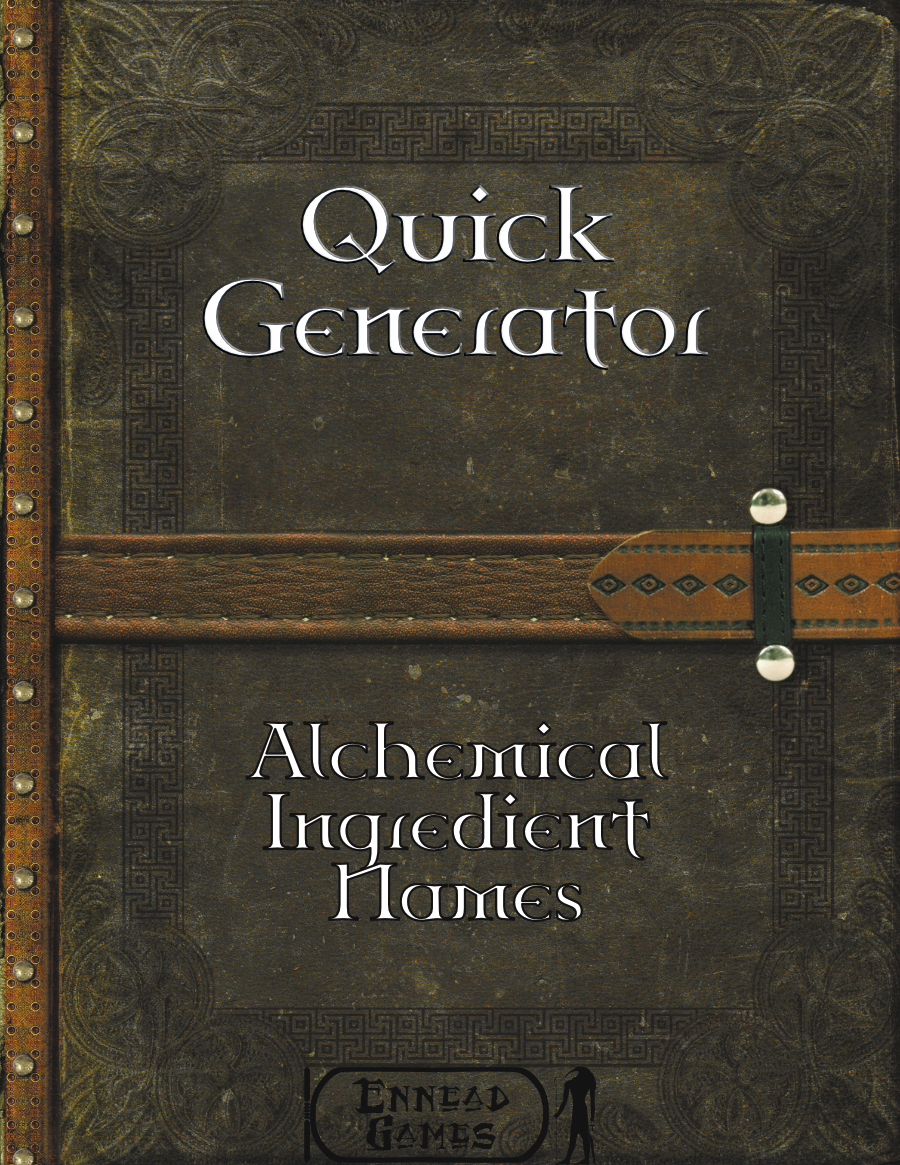 Quick Generator - Alchemical Ingredient Names