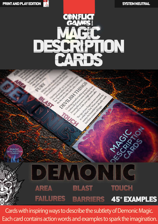 Magic Description Cards: Demonic Magic