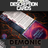 Magic Description Cards: Demonic Magic