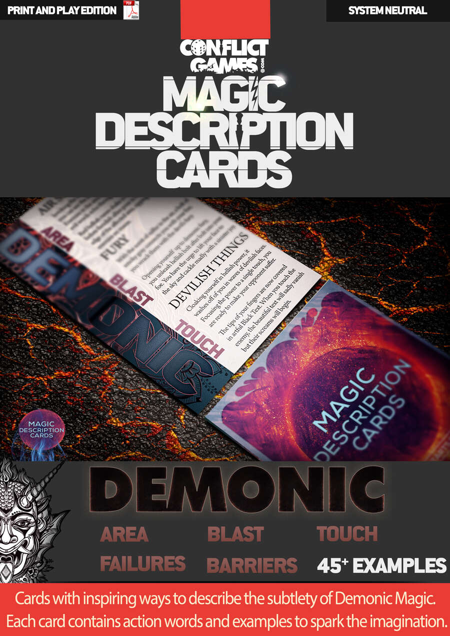Magic Description Cards: Demonic Magic