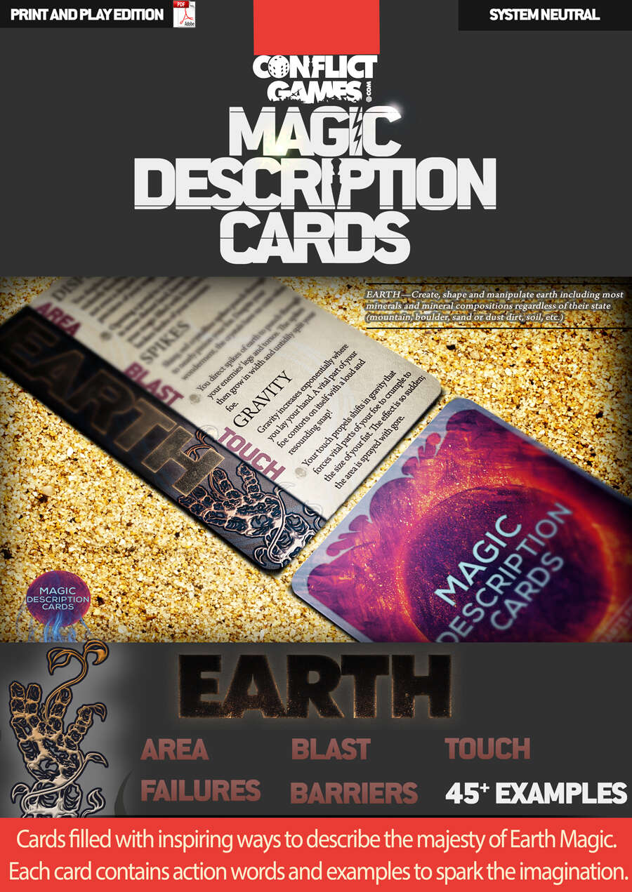 Magic Description Cards: Earth Magic