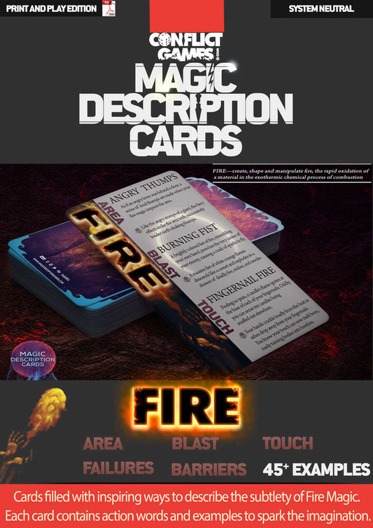 Magic Description Cards: Fire Magic