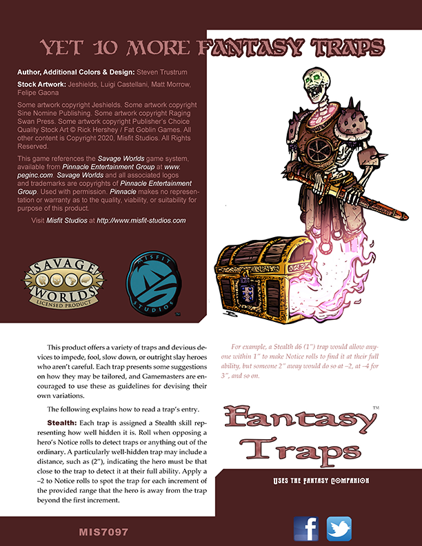 Yet 10 More Fantasy Traps