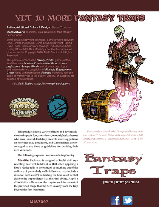 Yet 10 More Fantasy Traps