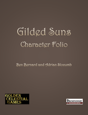 Gilded Suns Character Folio