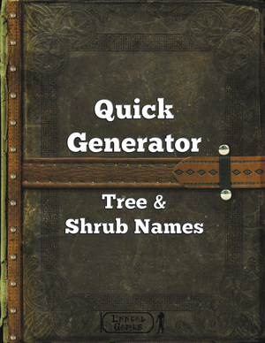 Quick Generator Tree & Shrub Names