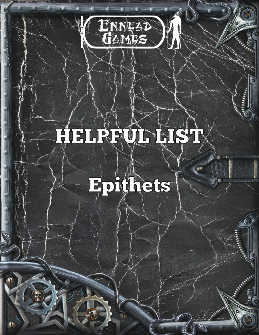 Helpful List - Epithets