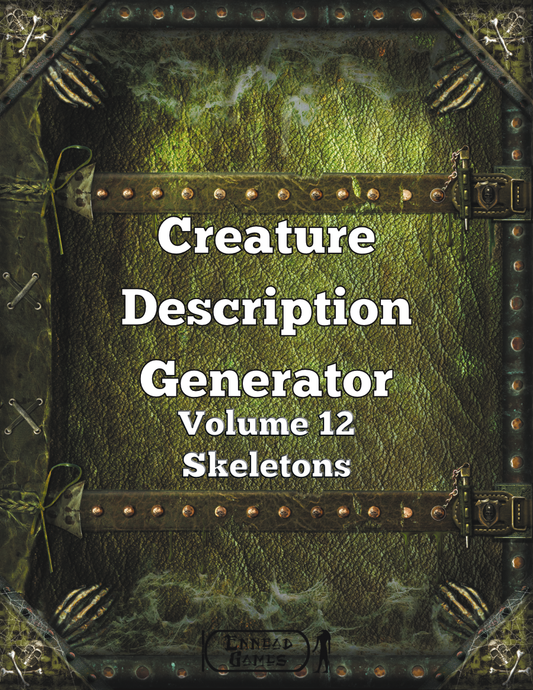Creature Description Generator Volume 12 - Skeletons