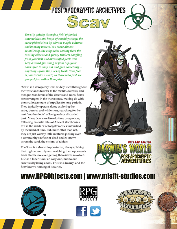 Scav Post-Apocalyptic Archetype for Darwin's World, Nuclear Edition
